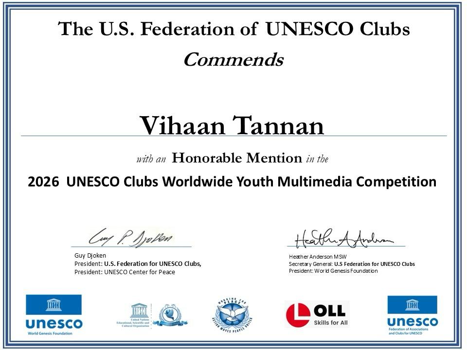 Award certificate